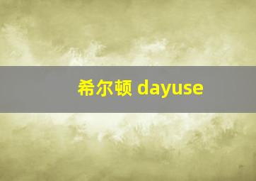 希尔顿 dayuse